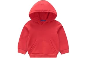 EUFANCE Sudadera con Capucha para Niños Otoño Sólido Bolsillo Pullover Trajes de Sudadera Tops Ropa