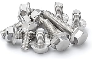 BOZONLI Pernos con Reborde, Tornillo hexagonal con brida (tornillo de ajuste totalmente roscado), M8×30mm,5 pcs