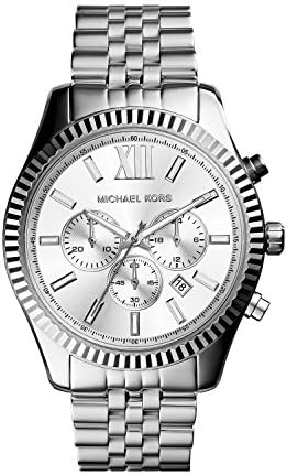 Michael KorsLexington Watch for Men, Chronograph Movement with Stainless Steel or Leather Strap