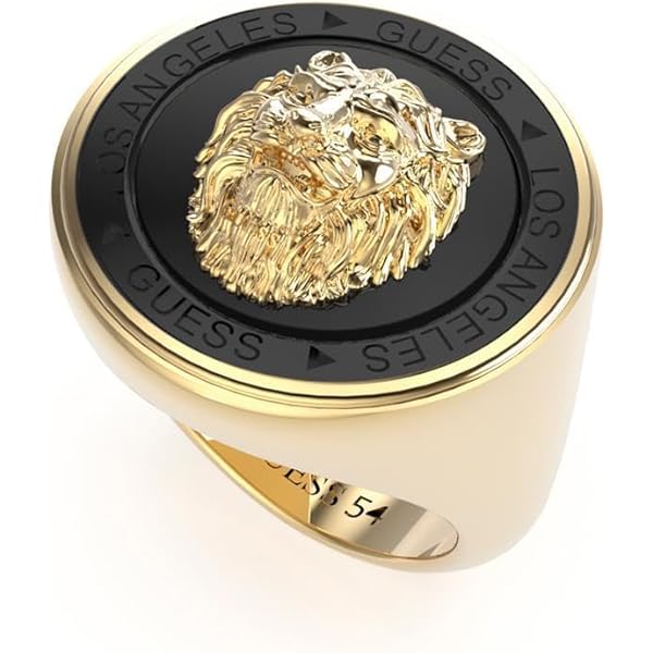 Anelli Di Leone Con Corona Vintage Per Uomo Intarsio Zircone