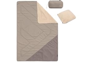 qeedo Teddy Couverture d'extérieur (200 x 140 cm) - imperméable et sans Bruit, Polaire Douce, Fonction Poncho et Coussin, compacte et Facile d'entretien pour Le Camping, Le Jardin et la Maison