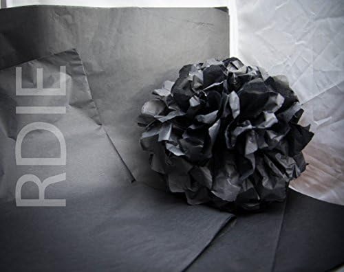 480 Sheets of Tissue Paper-Black, 50 x 75 cm 18 g