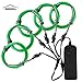Produktbild 5 X 1 Meter EL Wire Neon Glowing Strobing Licht mit AA Batterie Wechselrichter für Halloween Weihnachtsfeier Auto Dekoration (GRÜN)