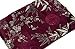 Purple Wine Red Embroidered Floral Silk Make Up Bag/ Wrap /Jewellery Roll