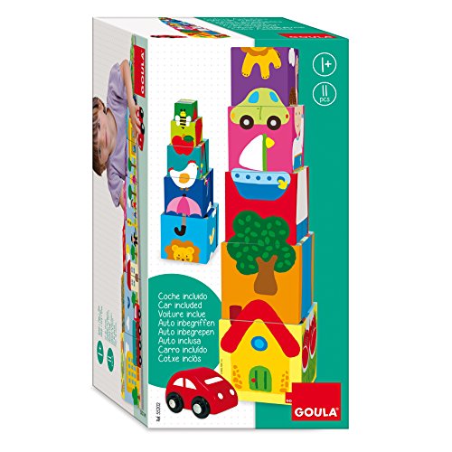 Imagen 1 de Goula - Puzzle cubos apilables coche (Diset 55202)