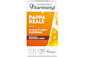 Pappa Reale - Integratore Energia e Difese Immunitarie - Pappa Reale Pura per Adulti - Formula di Origine Naturale - 30 Perle Softgel - 1 Mese di Trattamento - Vitarmonyl