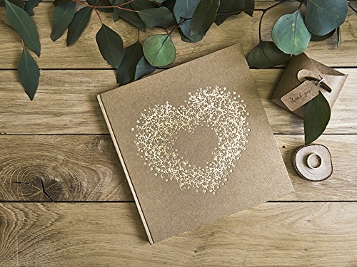 Gästebuch Hochzeit Hochzeitsgästebuch Fotoalbum Hochzeitsalbum Hochzeitsbuch mit Herzverzierung von Haus der Herzen ® - 2