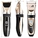 Safe Fast Cordless Professional Hair Cutting Kit Rechargeable Hair Clipper and Trimmer 7 Attechments Haircut Tools for Family Using, Golden
