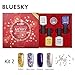 Bluesky 2016 NEW Limited Edition Xmas Kits Gift Set UV/LED Soak Off Gel Nail Polish with FREE Nail Art / Diamantes / Decoration - Perfect Christmas Present! (Set 2)