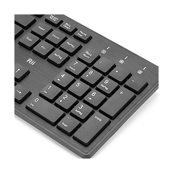 Rii RK200 Combo Ratón y Teclado Inalámbrico para Android/Windows/Mac/Linux y Otros Dispositivos con USB-QWERTY Español… - Image 5