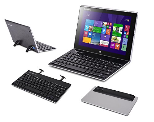 Supremery Bluetooth Tastatur Keyboard mit eingebauter Standfunktion (schnurlos) für MAC OS, Windows 10/ 8/ 7, IOS 9 / 8, Android (QWERTZ, deutsches Tastaturlayout)