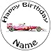 Produktbild personalisierbar Ferrari Cake Topper, einem vorgeschnittenen Rund 20,3 cm (20 cm) Zuckerguss Dekoration
