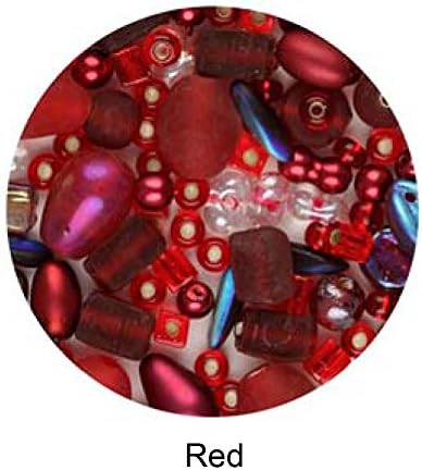 Candy Tube Hot Pots Mixed Glass Beads 20g (CTHP-6 Red)