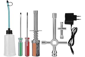 TBEST Lot de bougies de préchauffage, RC Nitro Starter Set- Allume-bougie pour la combustion de la route 0ff Car Buggy Truck Monster Bigfoot RC Car avec chargeur pour H SP Redcat (prise UE)