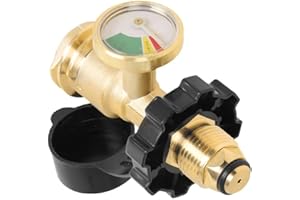 Crozgan Propane Tank Gauge Level Indicator Propane Gas Gauge Pressure Meter Leak Detector for BBQ, Gas, RV Grills Universal Pressure Gauge Level Indicator