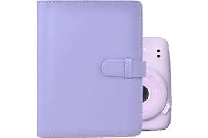 MUZIRI KINOKOO Álbum de fotos de 256 bolsillos para Instax Mini EVO/Mini 12/Mini Liplay/Mini 41 cámara fotos, Fuji Mini 11/40/99/90/25/9/8/7+ película de 3 pulgadas libro de fotos - Púrpura