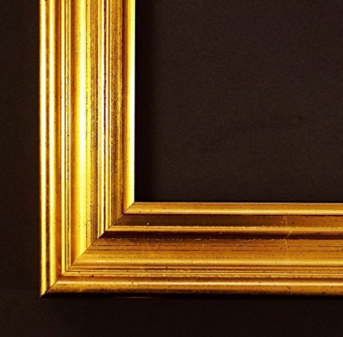 Spiegel Wandspiegel Badspiegel Flurspiegel Garderobenspiegel Clever Line 5 Gold 3,9 - Größe des Spiegelglases 90 x 140 - Über 100 Größen zur Auswahl - Wunschmaße auf Anfrage - Antik, Barock