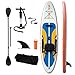 Produktbild Climecare Aufblasbares mit Sitz Stand up Paddle Allround-Board 120KG Tragkraft, 3-Schicht PVC Surfboard Paddelboard aufblasbar mit einziehbare Paddle Hochdruck-Pumpe Transportrucksack Paddle.