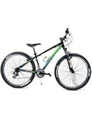 Ciclismo de Bicicleta Aluminio 27,5" ADRIATICA" WING "RCK-Shimano Cambio Antideslizante 18/V-Nero Azul/Verde