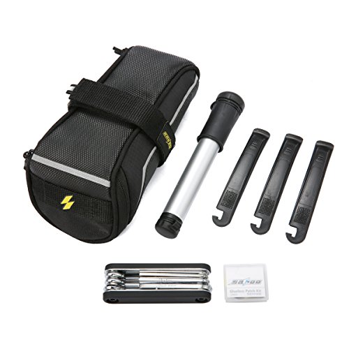 OUTERDO Fahrrad Fahrradwerkzeug Reifen Flickzeug Reparaturset Flicken + Tasche - 5