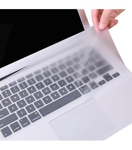 Protège-Clavier Silicone Transparent Pour PC Portable 15.6" | Lot De 3 | Anti-Poussière Et Eau