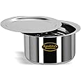 Kanshita's Rasoiware Stainless Steel Induction Bottom Friendly Patila/Tope/Pot with Lid 2 Liter (Induction & Gas Stove)