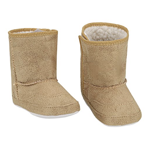 Arshiner Baby Infant Toddler Boys Girls Warm Winter Fur Snow Shoes Boots (M(0-9 months), Khaki(FBA))