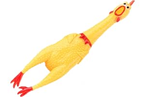 WIFEHELPER Wrzeszczący Kurczak Zabawka z żółtej Gumy Piszczący Kurczak Nowość i Trwała Guma Kurczak Przeciwe Stresowi Zabawny Bezpieczeństwo Zabawka dla Dorośli Dzieci (L)