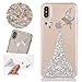 Produktbild Sycode Glitzer Hülle für iPhone XS,Handyhülle für iPhone X,Transparent Silber Fairy Mädchen Muster Durchsichtig Protective Schutzhülle Cover für iPhone XS/X (5.8 Zoll)