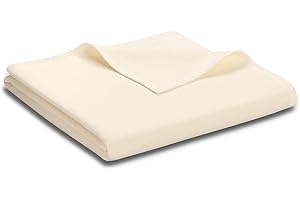 biederlack® flauschig-weiche Kuscheldecke aus Baumwolle und Polyacryl I Made in Germany I Öko-Tex I nachhaltig produzierte Sofadecke I einfarbige Wohndecke Cotton Uni - Natur I Kniedecke 100x150 cm