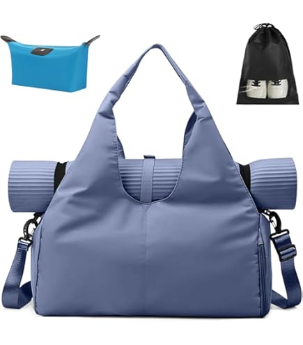 Yogiii Yoga Mat Tas | Originele YogiiiTotePRO | Grote Yogamat Draagtas met Zijvak | Yoga Tas Past Meeste Matformaten, Asgrijs
