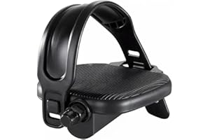 MVTEK Pedali ciclocamera. Pedale per cyclette. Pedale ergonomico in nylon con perno su sfere 12mm e filetto 1/2. Cinturino regolabile. Spinning bike. Pedale bici fitness. Pedali esercizio bicicletta