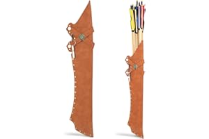 SHARROW Tir à l'arc Carquois de Flèche Suspendu à la Taille, Réglable LH/RH Porte-Flèches Carquois Latéral pour Arc Classique Tir de Chasse Traditionnel Longbow