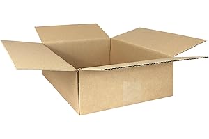 smiley pack 25 Stück Faltkartons 350 x 250 x 100 mm braun KK S Versandkarton Verpackungskartons 35 x 25 x 10 cm aus Wellpappe 1 wellig Karton Pappkarton Versandbox Paket Päckchen