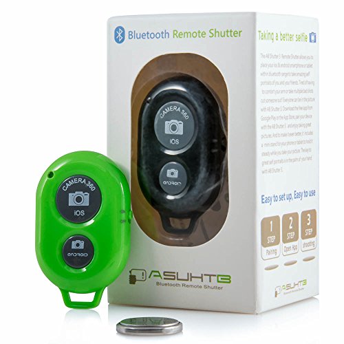 weiÃŸ Drahtloser Bluetooth FernauslÃ¶ser mit Kameraaktivierung (verwendet mit Selfie-Stick) fÃ¼r Apple iOS und Android Smartphone und Tablet