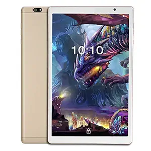 iBall iTAB MovieZ Tablet (10.1 inch, 32GB, Wi-Fi + 4G LTE + Voice Calling | Expandable Memory Up to 256GB), Champagne Gold