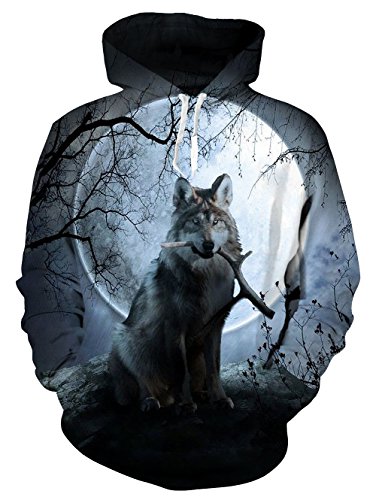 OPCOLV Unisexo Sudadera con Capucha Hombres 3D Impreso Hoodie Mujer con Bolsillos