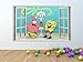 Produktbild SPONGEBOB SCHWAMMKOPF Fenster-effekt Vinyl Wandkunstaufkleber RIEßEIGE GRÖßE 100 x 60 cm - pw102