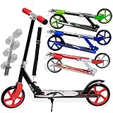 alu scooter 145 aldi Funsport Scooter mit schnellen ABEC7 Kugellagern Fußständer zum Abstellen , GT Hinterradreibungsbremse