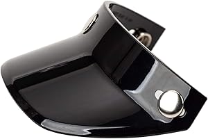 zalati Open Helmet Visor Peak Shield Retro Style for Making DIY Decorative Replacement Helmet Motorbike - Black