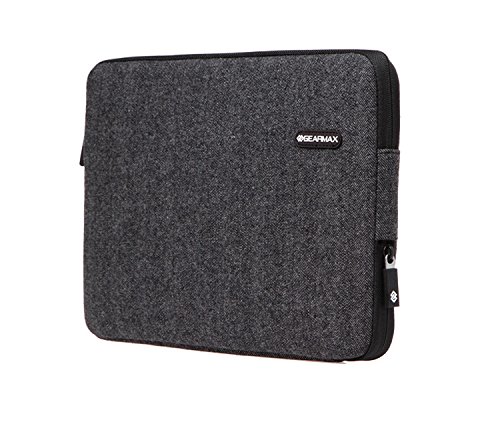 SunSmart Ultra Slim Universal-11.6-Zoll-Notebook Case Schutzhülle Tasche mit Reißverschluss für die bequeme Aufladung für Macbook Pro 11.6 '' / MacBook Air 11.6 '' (schwarz)