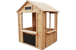 Big Game Hunters Wooden Playhouse Café Shop, Market Stall Play Shop, Kids Garden Toys, Outdoor Indoor Playhouse for Imaginative Play