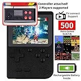 DigitCont Consoles De Jeux Portable Retro FC avec 1 Joystick PCS Games Console avec 3 Pouces 3 inch LCD Écran 400 Jeux Classiques pour Deux Joueur pour Les Enfants, Les Amis et Les Famille Rouge
