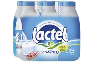 Lait Lactel Vitamine D demi-écrémé 1L (lot de