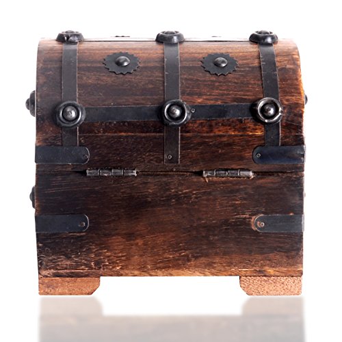 Bauern-kasse Schatz-Truhe Schatz-Kiste aus Holz (Mittel M) - 4