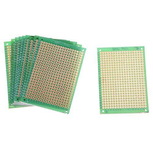 Preisvergleich Produktbild 10x Lochrasterplatine Experimentier Platinen Leiterplatten Streifenraster 5x7cm