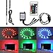 Produktbild 2 X 50CM TV Hintergrundbeleuchtung, HonestEast LED Streifen Bias Hintergrundbeleuchtung RGB Lampe mit 24 Tasten Fernbedienung für HDTV Flachbildschirm TV Zubehör und Desktop PC Multi Farbe