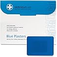 Dependaplast Food Area Blue Plasters With High Visibility And Metal Detection Properties, Easily Detectable, Individually Wrapped 7.5 cm x 5 cm, Blue (Pack of 50)
