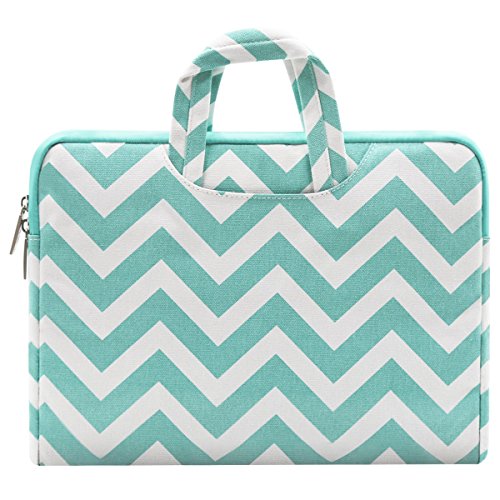 MOSISO Tasche Sleeve H  lle f  r 13-13 3 Zoll MacBook Pro  MacBook Air  Notebook Computer  Kompatibel mit iPad Pro 12 9 Zoll Chevron Stil Canvas Geweb