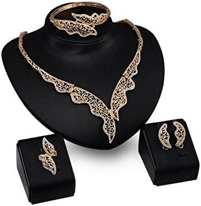 Wave Design Set | Jewellery of Necklace Set with Earrings & Bracelet for Girls and Women